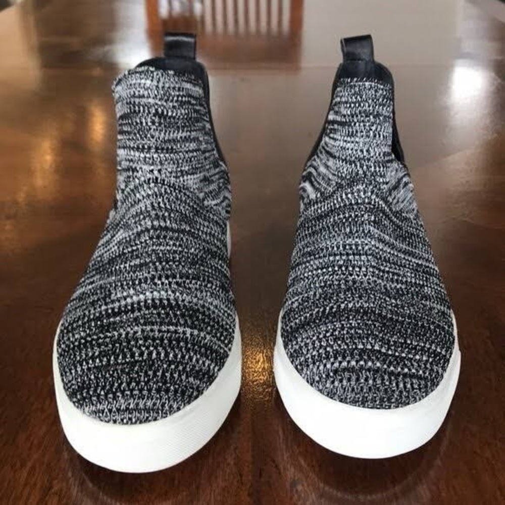 Chelsea & Violet Cielo Flyknit Leather Wedge Slip On Sneakers 10